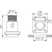 Приборный штепсельный  разъём / корпус М 12  с фланцем 25 x 25 mm, 4 x 2,7 mm  A712-7.S40.0000.00